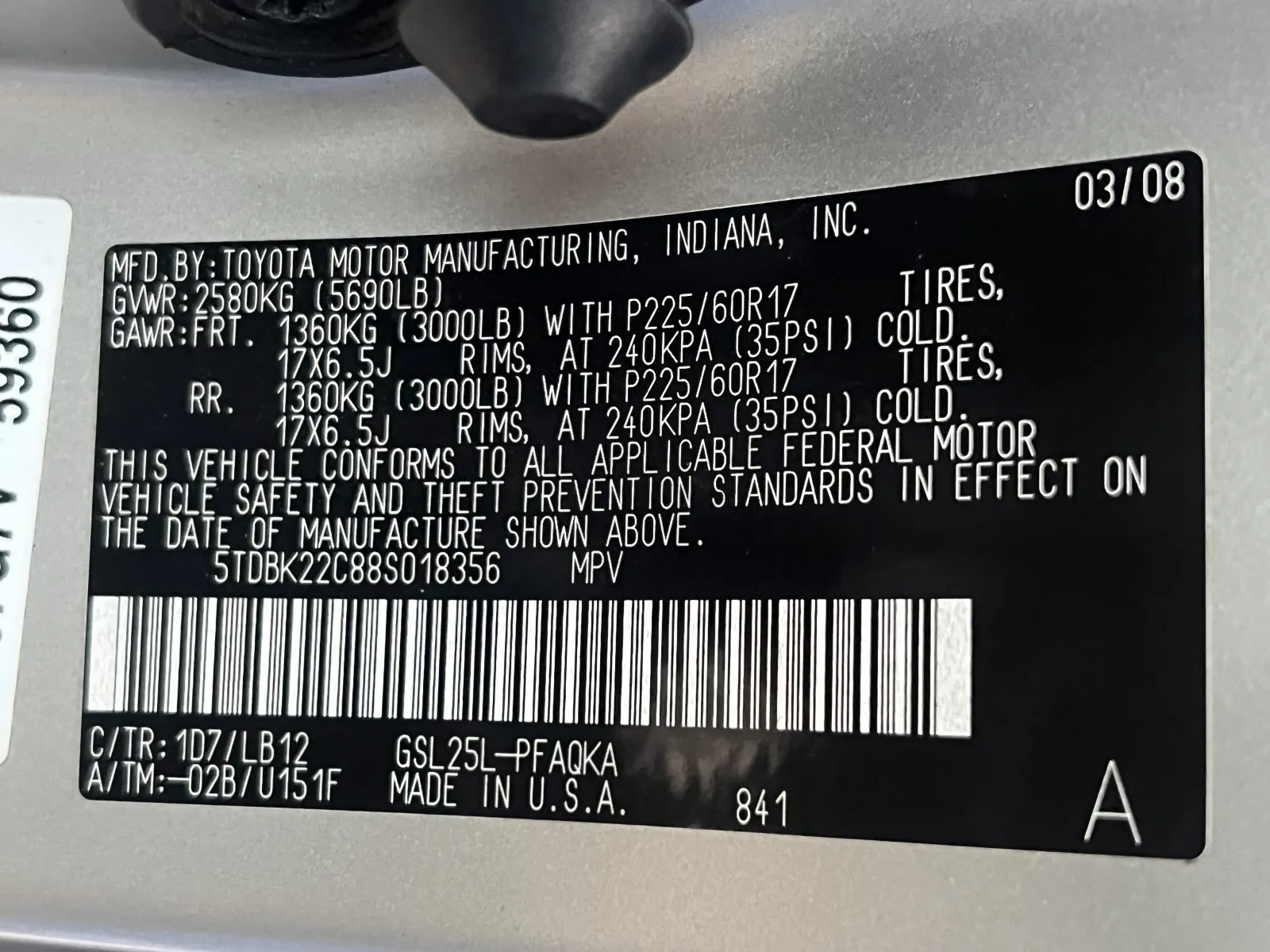 2008 Toyota Sienna Xle photo 17